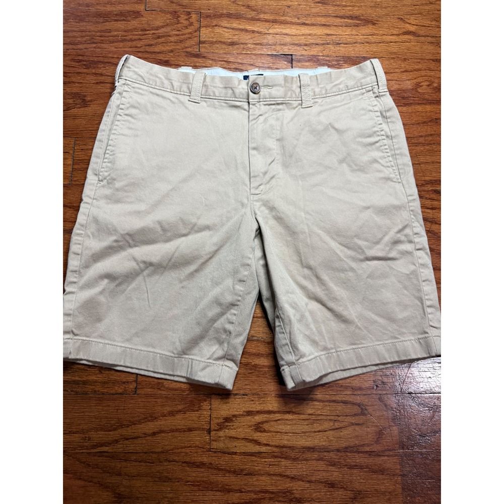 J.Crew Mens 9 Inch Inseam Chino Shorts Khaki Tan Cotton Twill Size 32